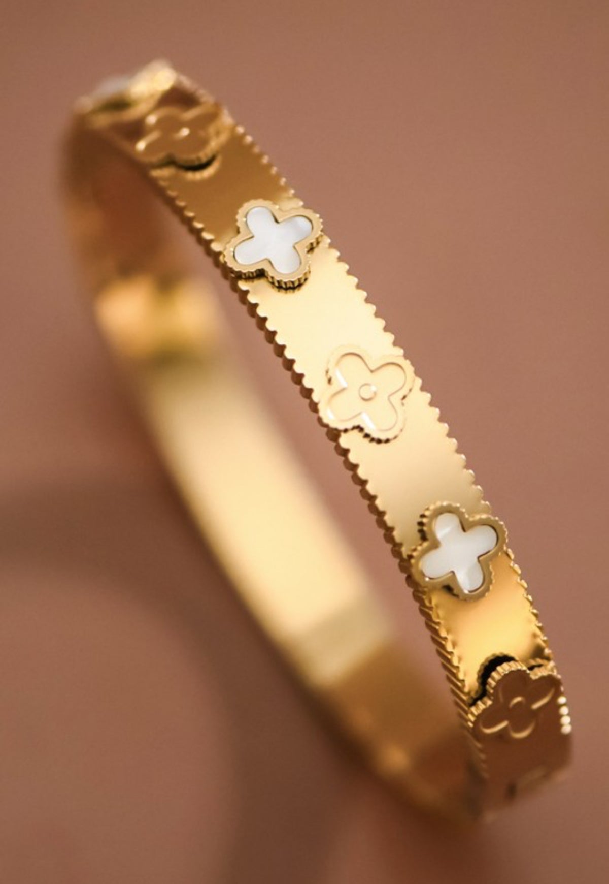 18K Waterproof Non-Tarnish Stainless Steel Bangle