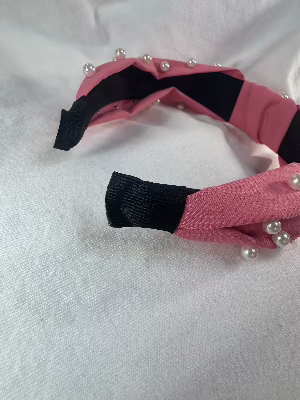 Pink with Pearls Headband