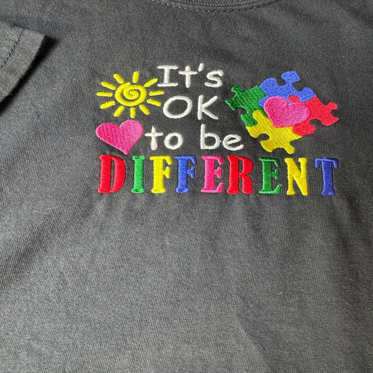 Autism Awareness Embroidered T-Shirt