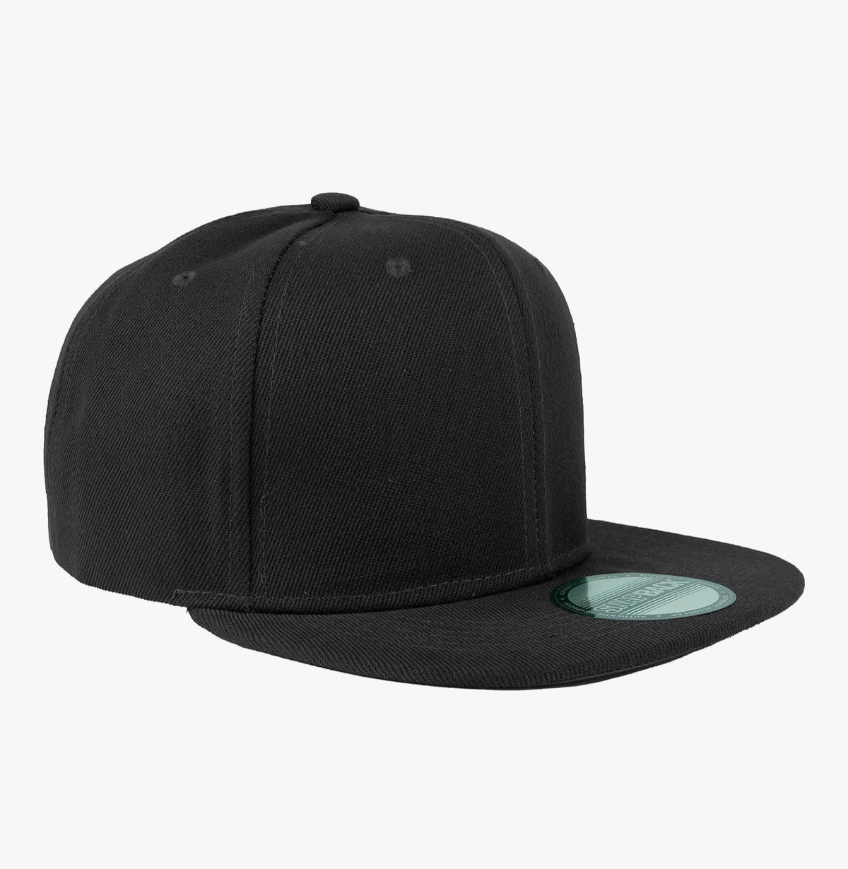 Black Flat Brim Adjustable Snapback Baseball Cap