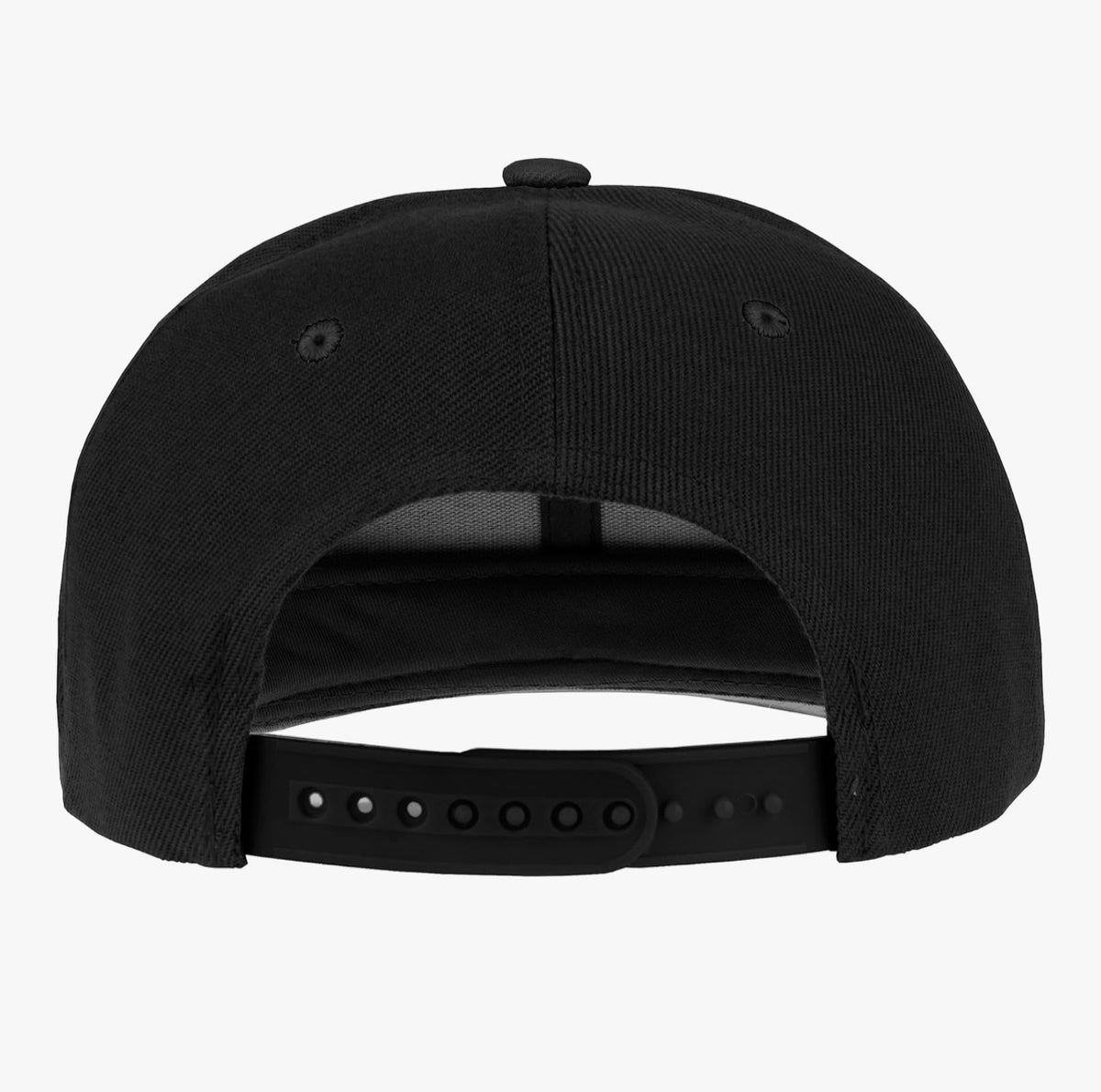 Black Flat Brim Adjustable Snapback Baseball Cap