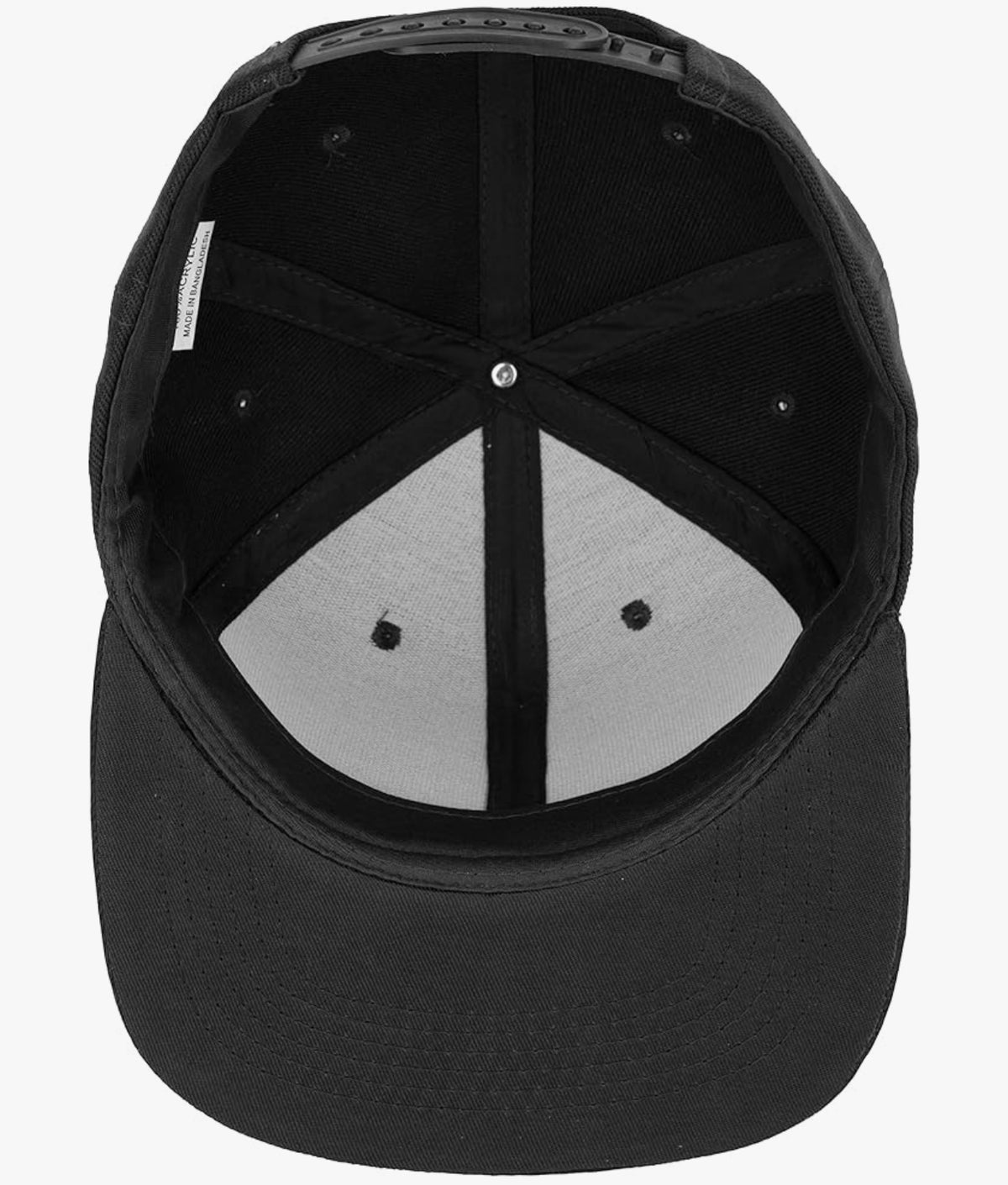 Black Flat Brim Adjustable Snapback Baseball Cap