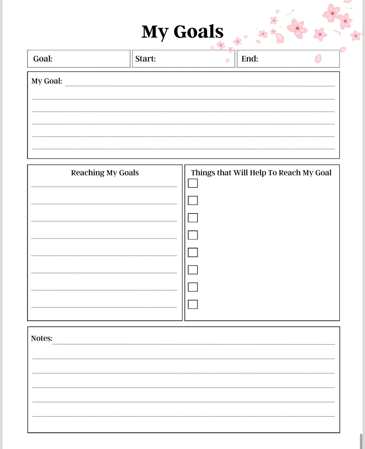 Anxiety Journal Template