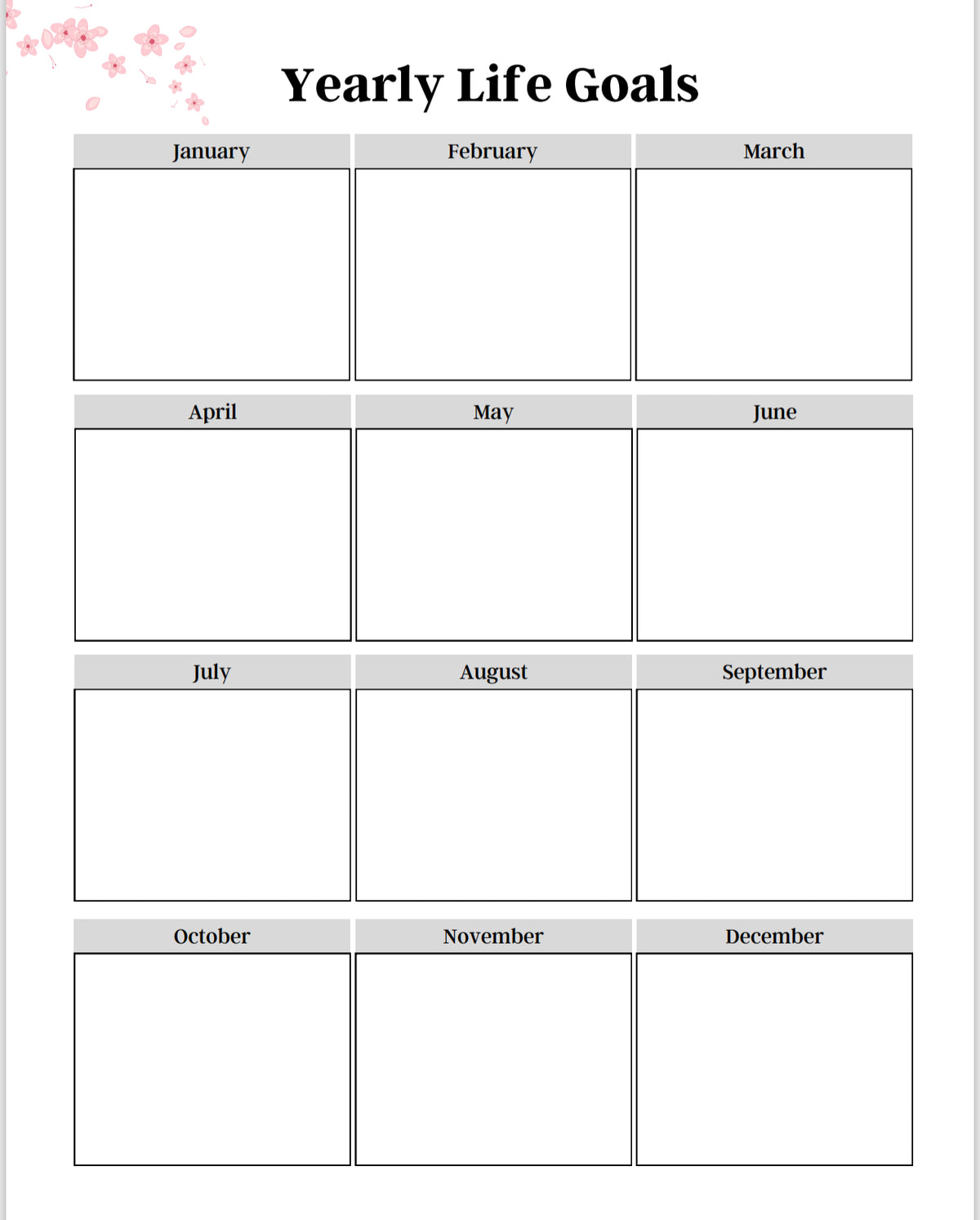 Anxiety Journal Template